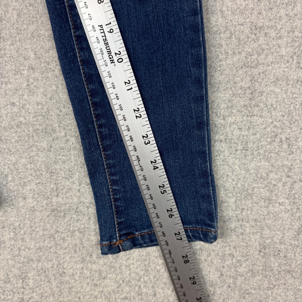 Wax Jean Distressed Denim Overalls Small Dark Blue Ripped Slim Stretch 90092 - Picture 7 of 10